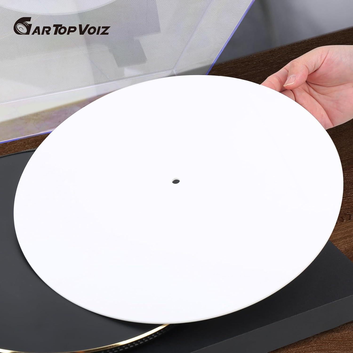 Alfombrilla Acrílica Blanca para Turntable 30.48 cm Antiestática