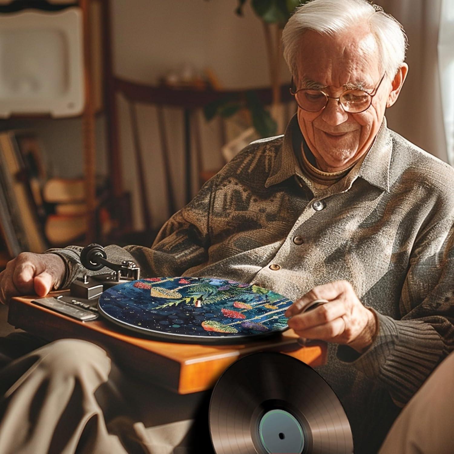 Alfombrilla Antiestática para Tocadiscos GLENLCWE 30cm Colorida