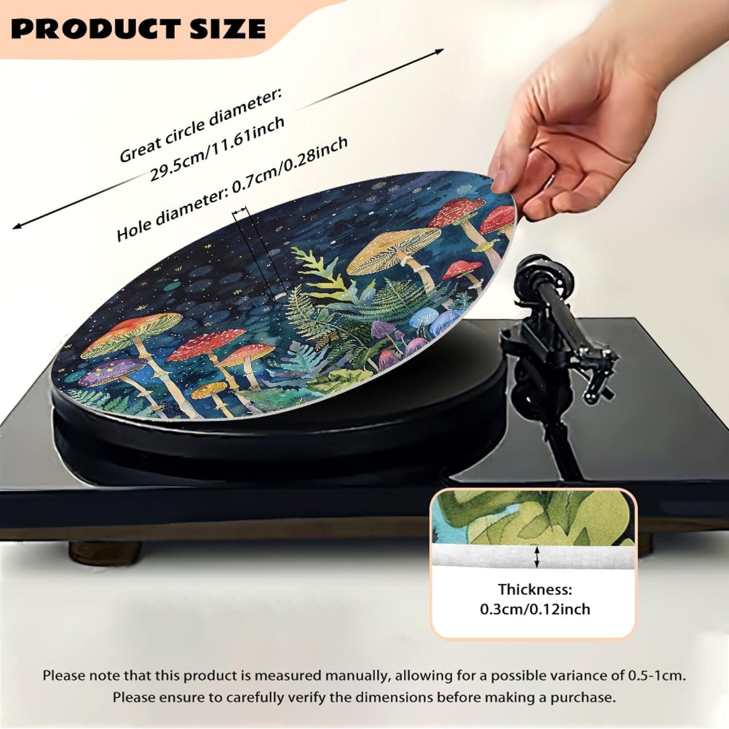 Alfombrilla Antiestática para Tocadiscos GLENLCWE 30cm Colorida