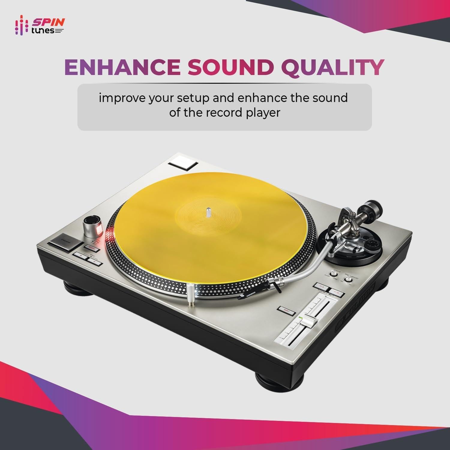 Alfombrilla Acrílica Antideslizante para Tocadiscos SpinTunes 30 cm