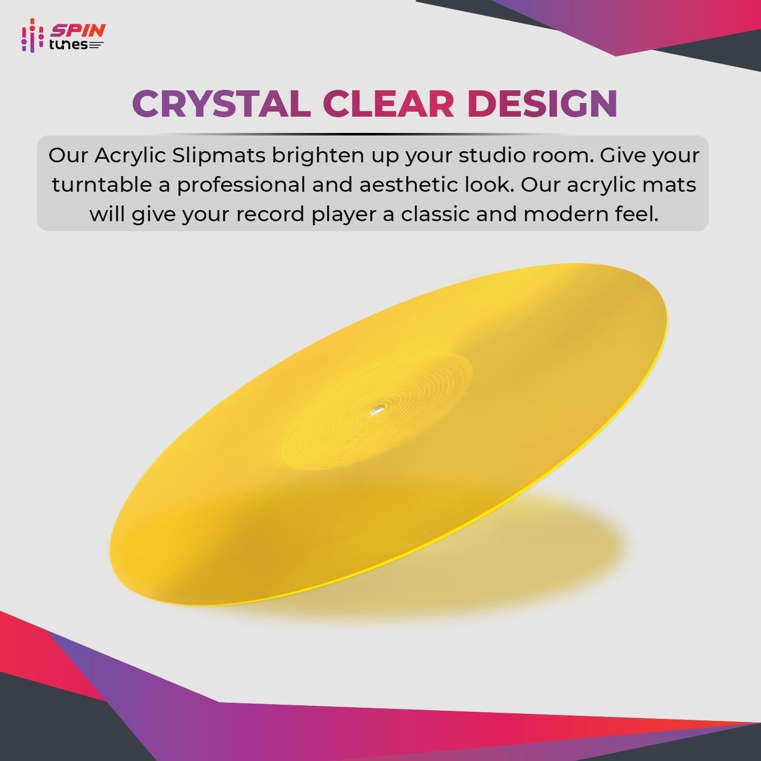 Alfombrilla Acrílica Antideslizante para Tocadiscos SpinTunes 30 cm