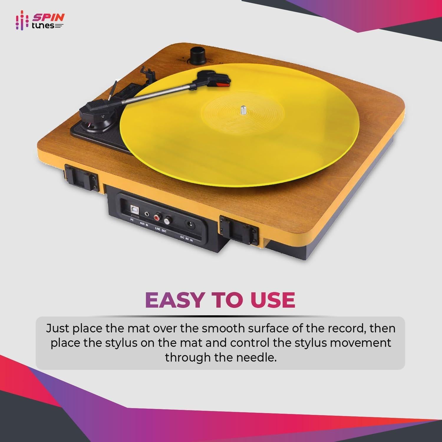 Alfombrilla Acrílica Antideslizante para Tocadiscos SpinTunes 30 cm