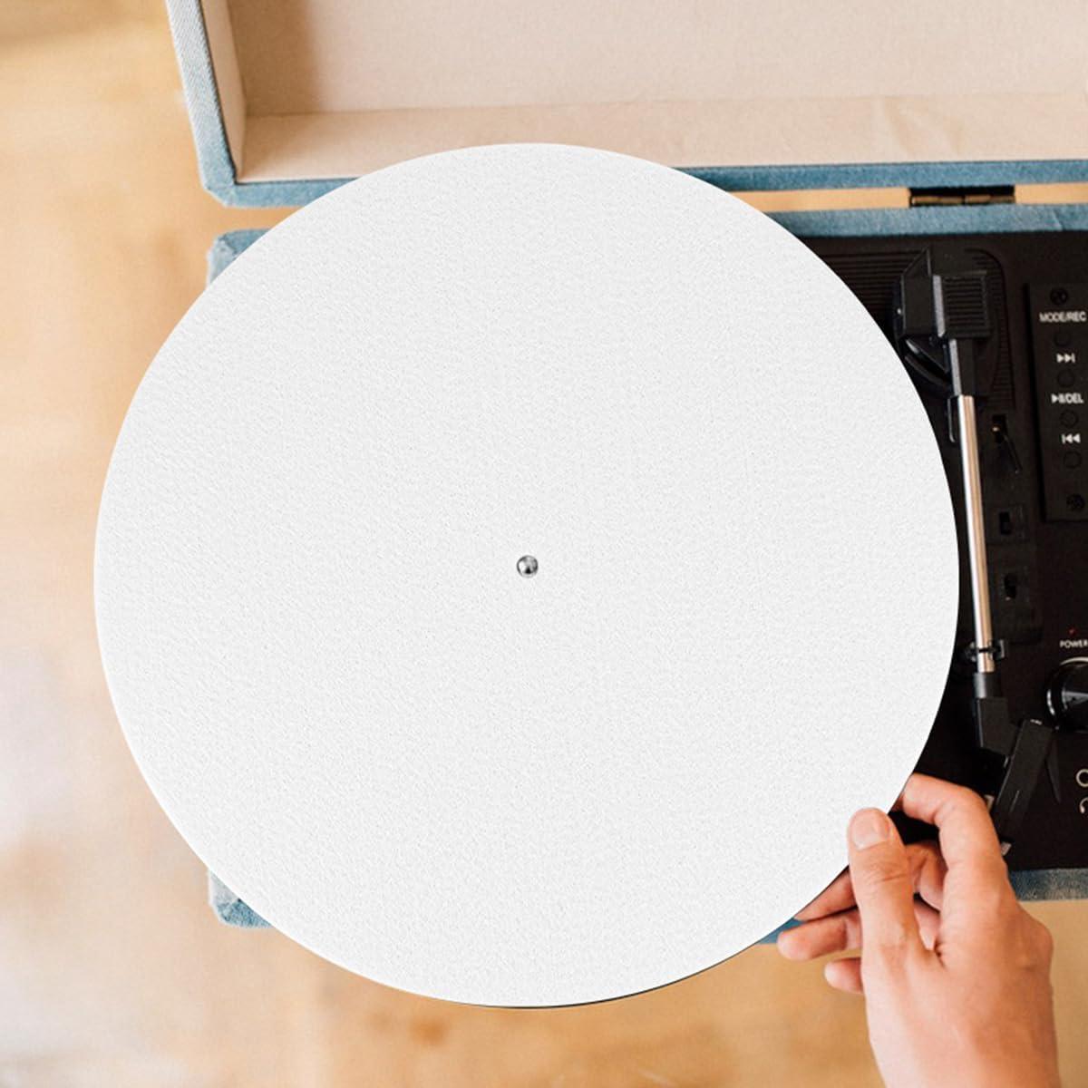 2 Alfombrillas de Fieltro Antiestático para Giradiscos 30cm