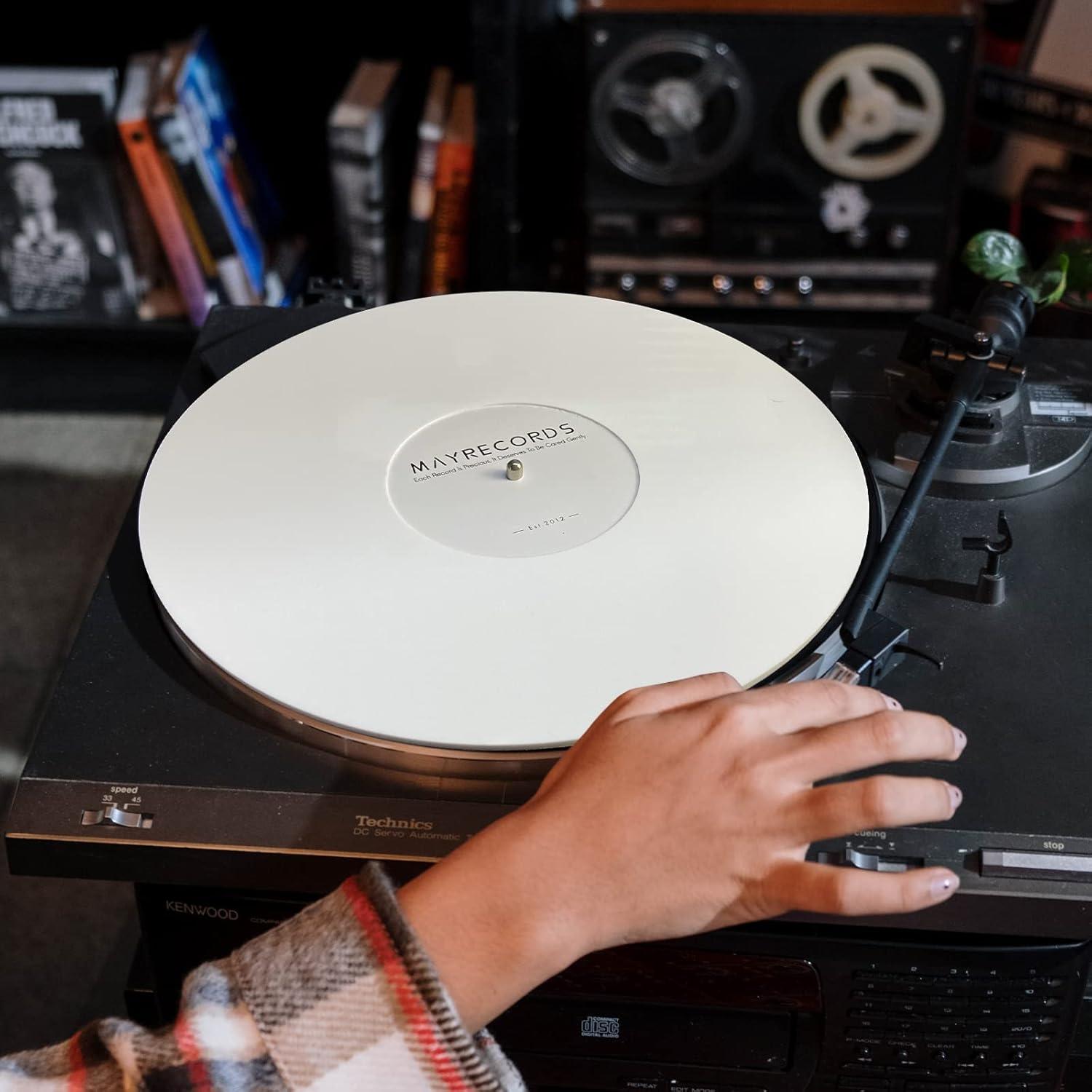 Alfombrilla Antiestática para Turntable 30 cm sdroceRyaM Blanco