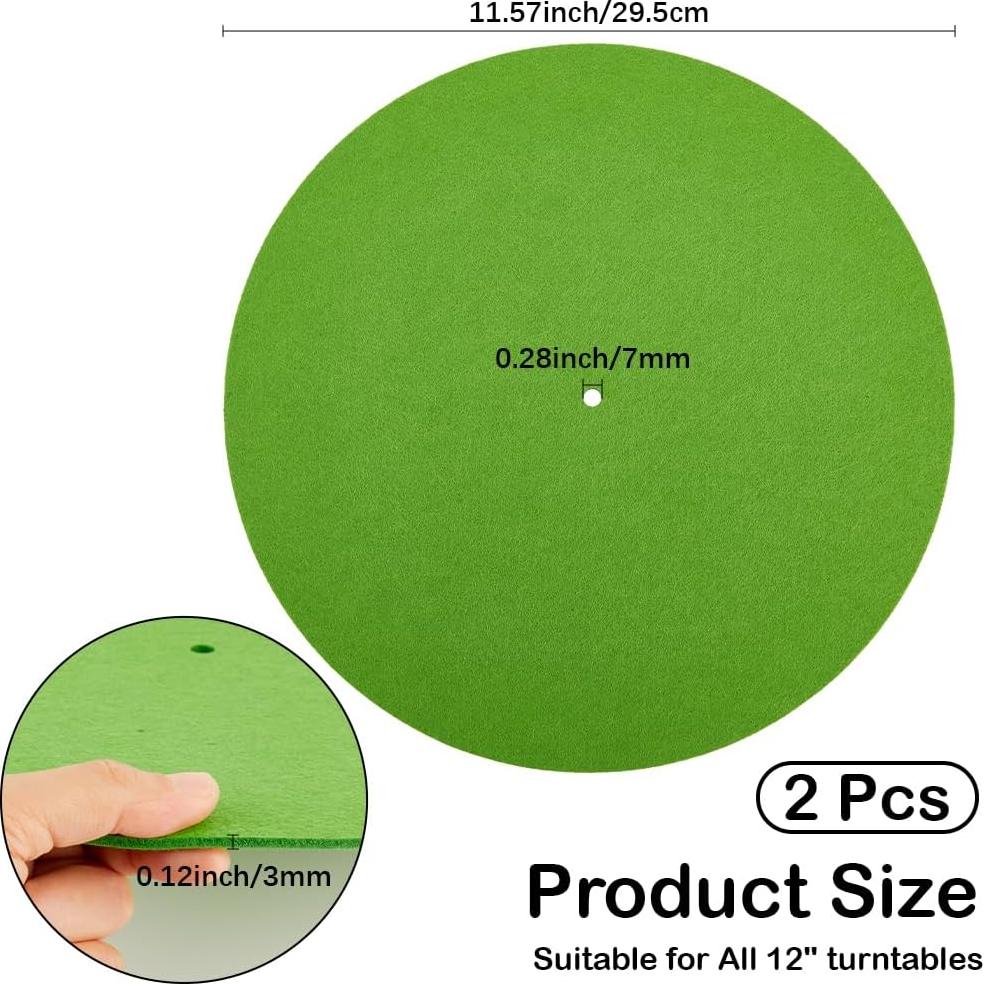 Almohadillas de Fieltro para Giradiscos CRASPIRE 29.5 cm 2 Pcs