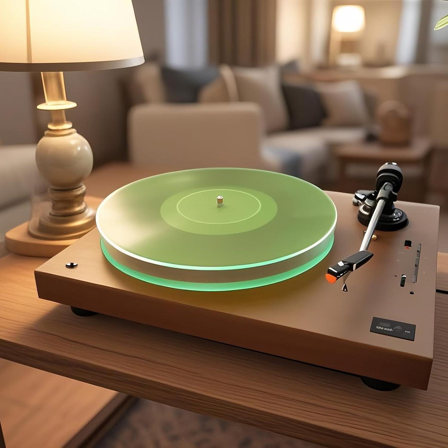 Alfombrilla de Acrílico Verde para Tocadiscos Mesenia 29.83 cm