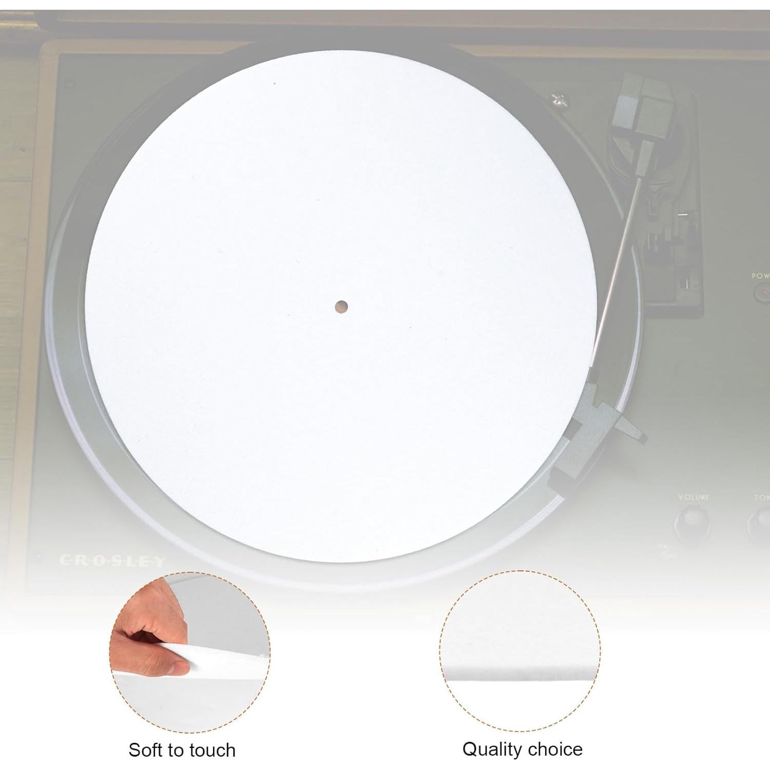 2 Alfombrillas de Fieltro Antideslizantes para Tocadiscos 30cm