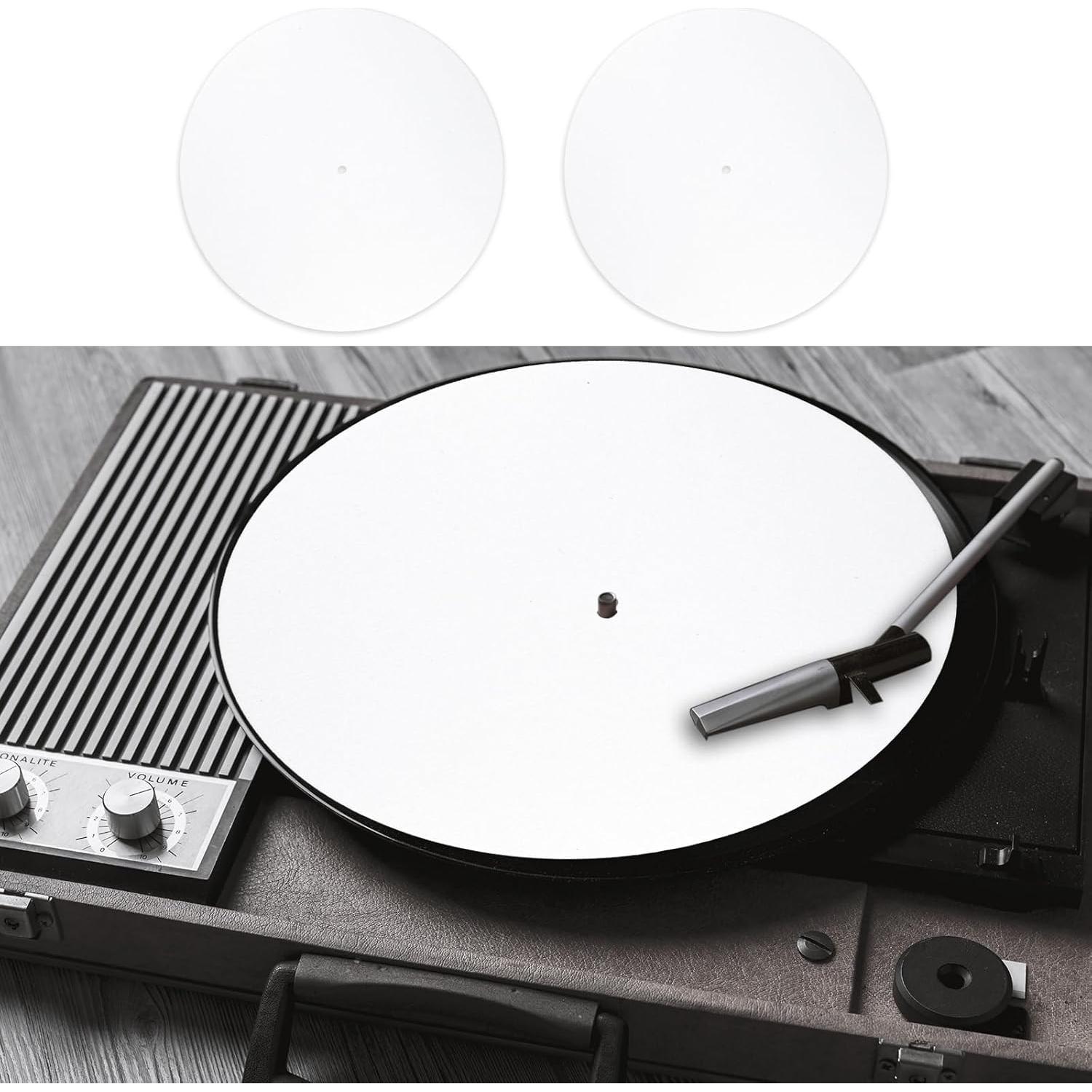 2 Alfombrillas de Fieltro Antideslizantes para Tocadiscos 30cm