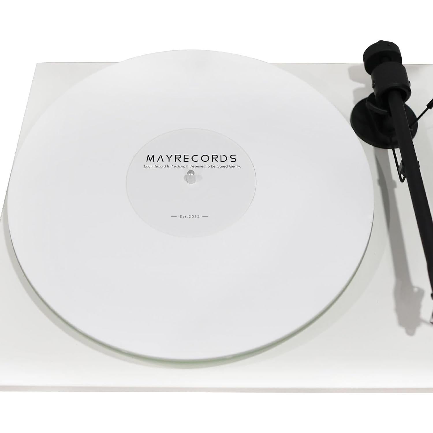 Mat Antideslizante para Tornamesa 12 Pulgadas - Fieltro Acrílico Blanco