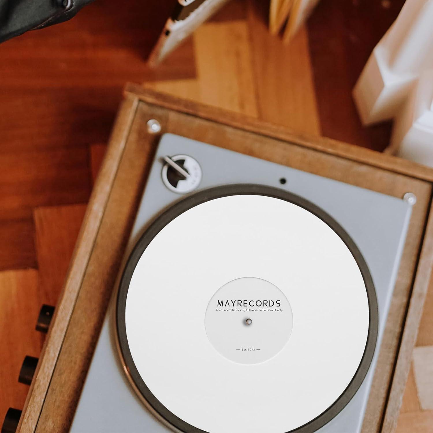 Mat Antideslizante para Tornamesa 12 Pulgadas - Fieltro Acrílico Blanco