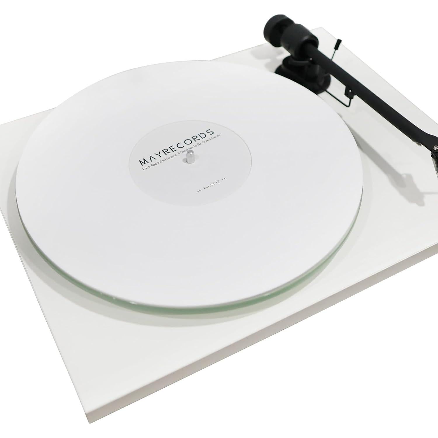 Mat Antideslizante para Tornamesa 12 Pulgadas - Fieltro Acrílico Blanco