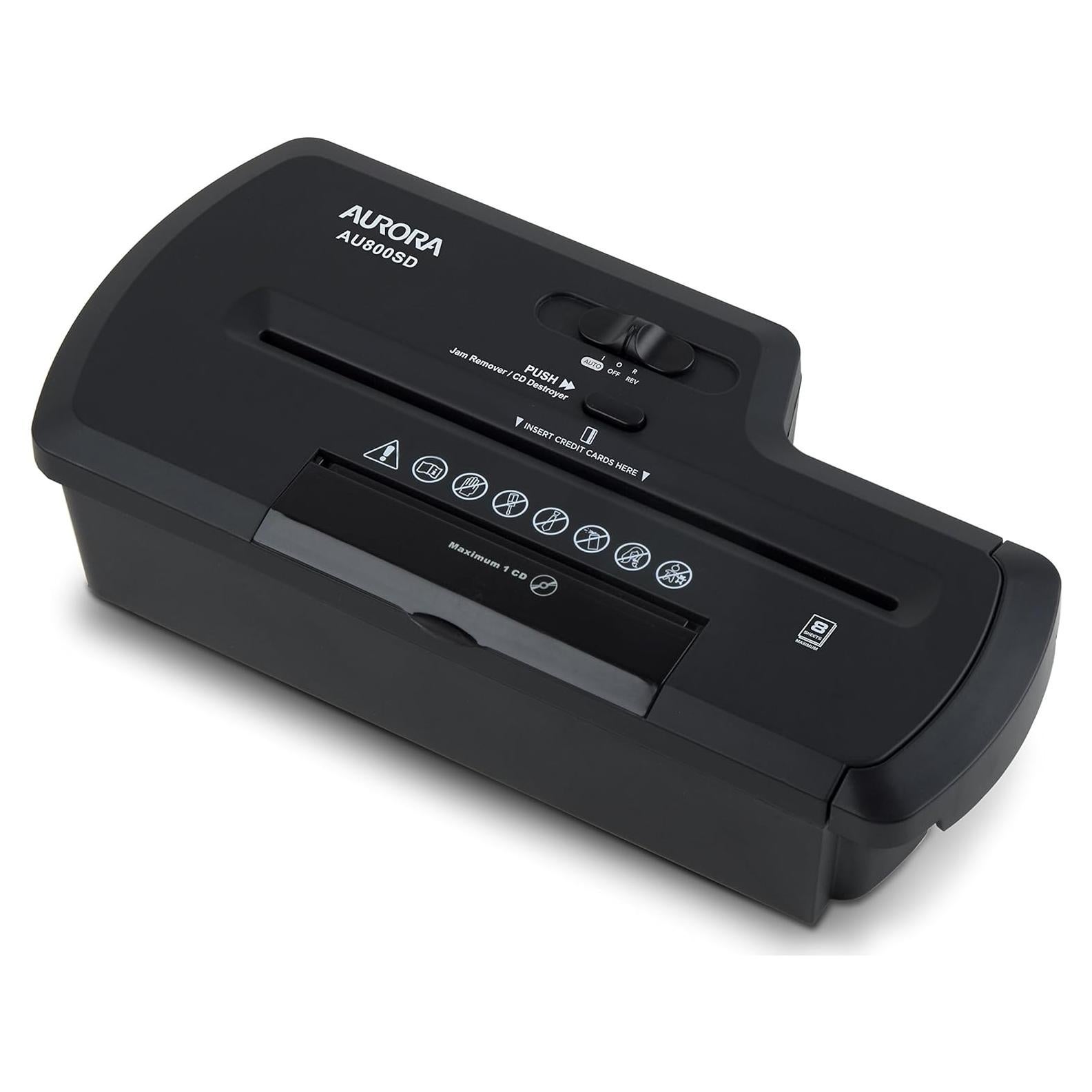 Desgarrador de papel Aurora AU800SD 8 hojas corte en tiras