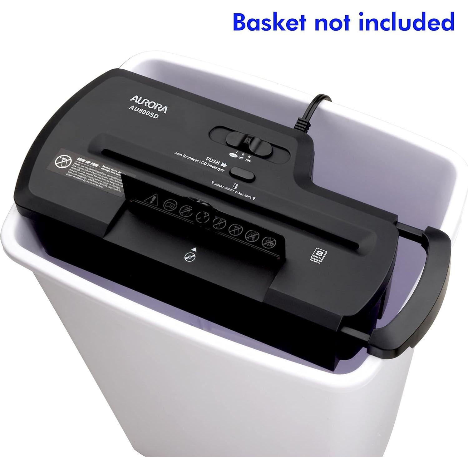 Desgarrador de papel Aurora AU800SD 8 hojas corte en tiras
