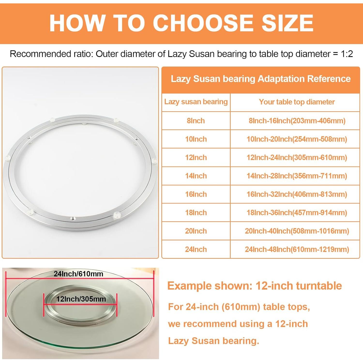 Lazy Susan 40.64 cm TamBee Metal Rotativo Carga 90 kg