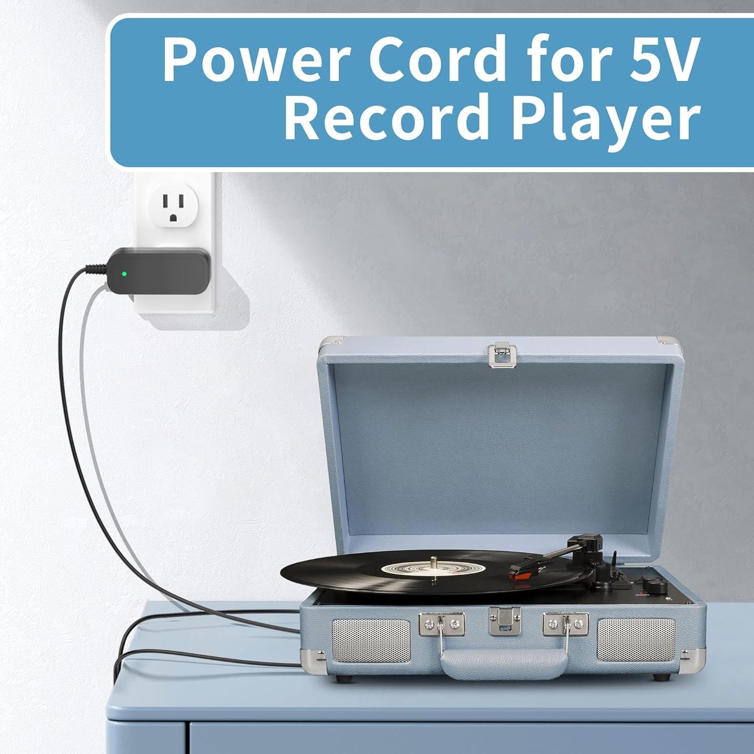 Cable de Alimentación 5V Tesenbai para Tocadiscos Crosley