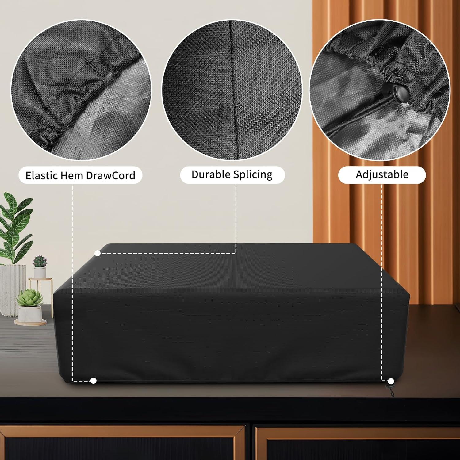 Cubierta de Polvo para Tocadiscos MUTUSHI 45.72x38.1cm Negra