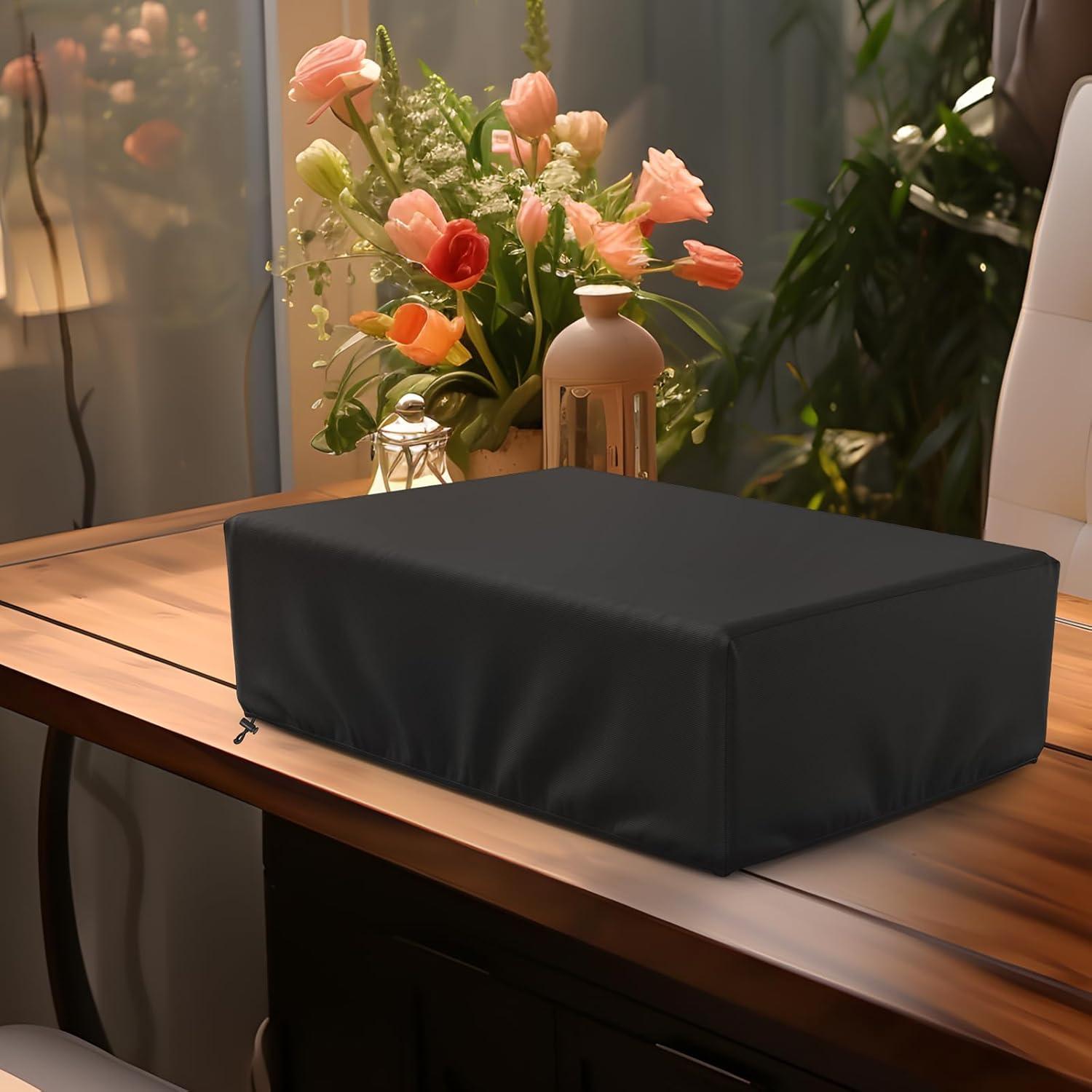 Cubierta de Polvo para Tocadiscos MUTUSHI 45.72x38.1cm Negra