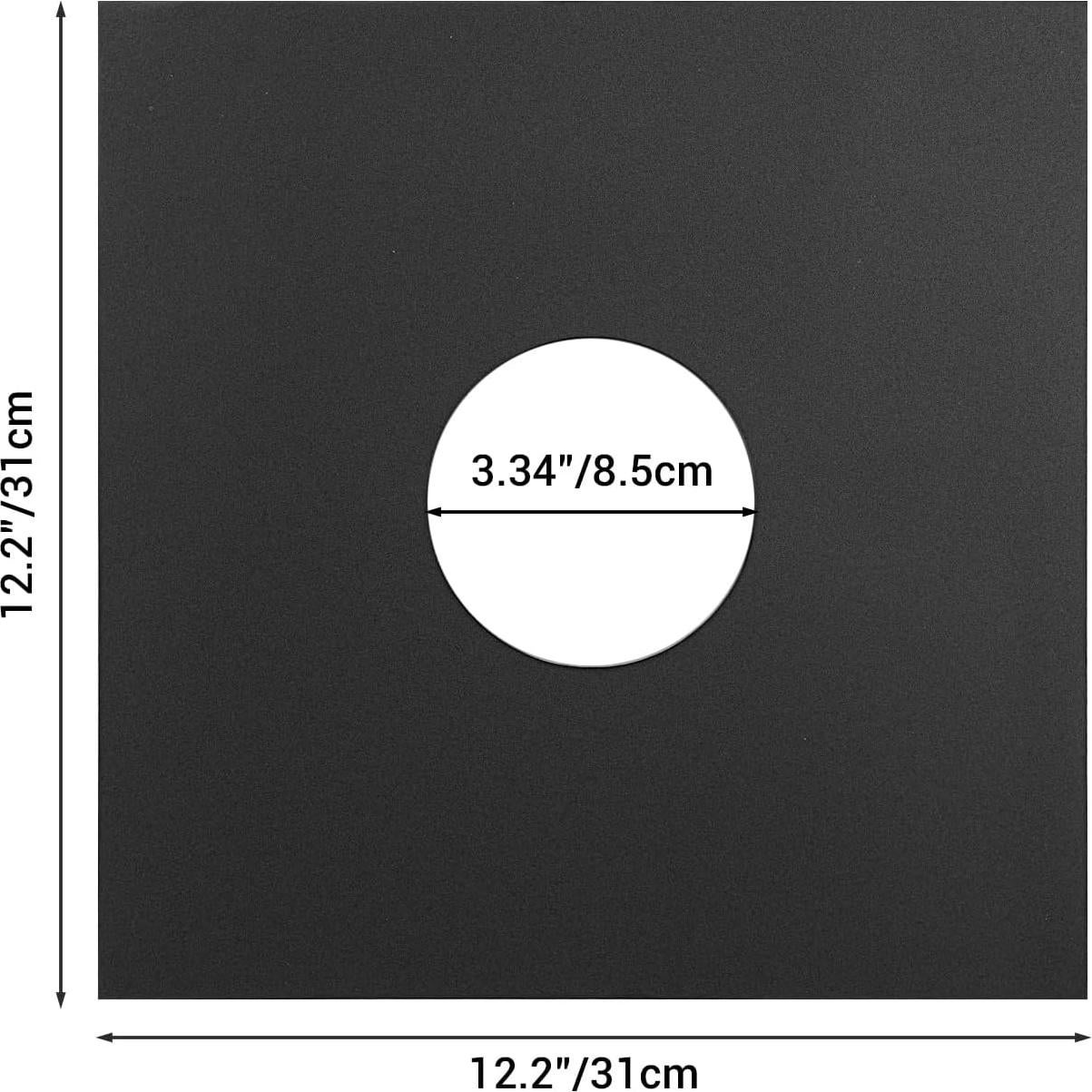 Facmogu 10 Fundas de Papel Kraft para Discos de Vinilo 12"