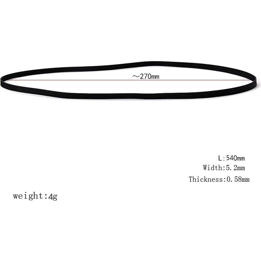 Correa de Reemplazo para Tocadiscos Alnicov 54cm Goma Duradera
