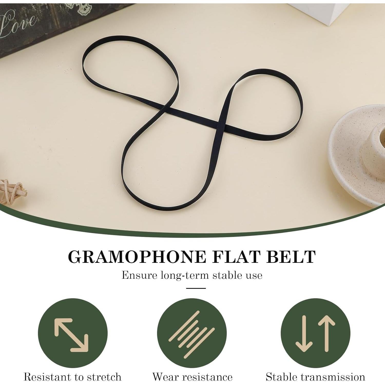 Correa de Repuesto para Tocadiscos UPIQNG AT-PL50/AT-LP60 - Goma