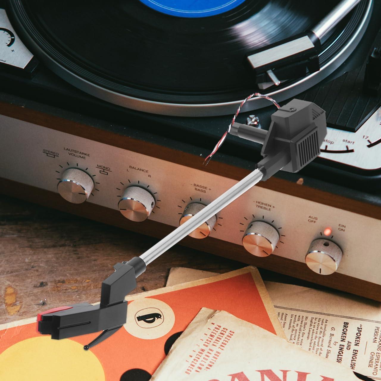 Conjunto de brazo de tono con aguja para tocadiscos vintage