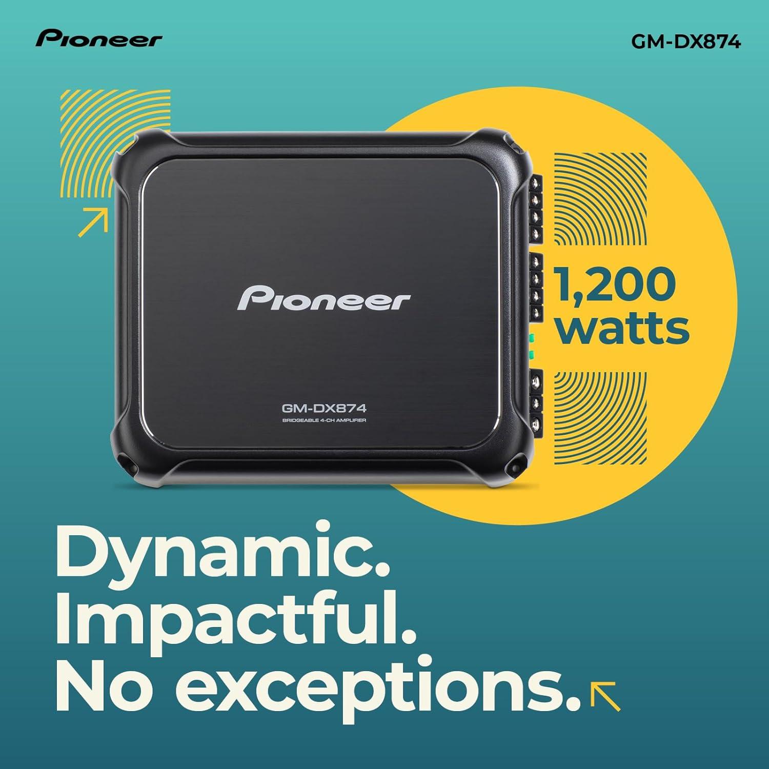 Amplificador Pioneer GM-DX874 1200W 4 Canales Compacto