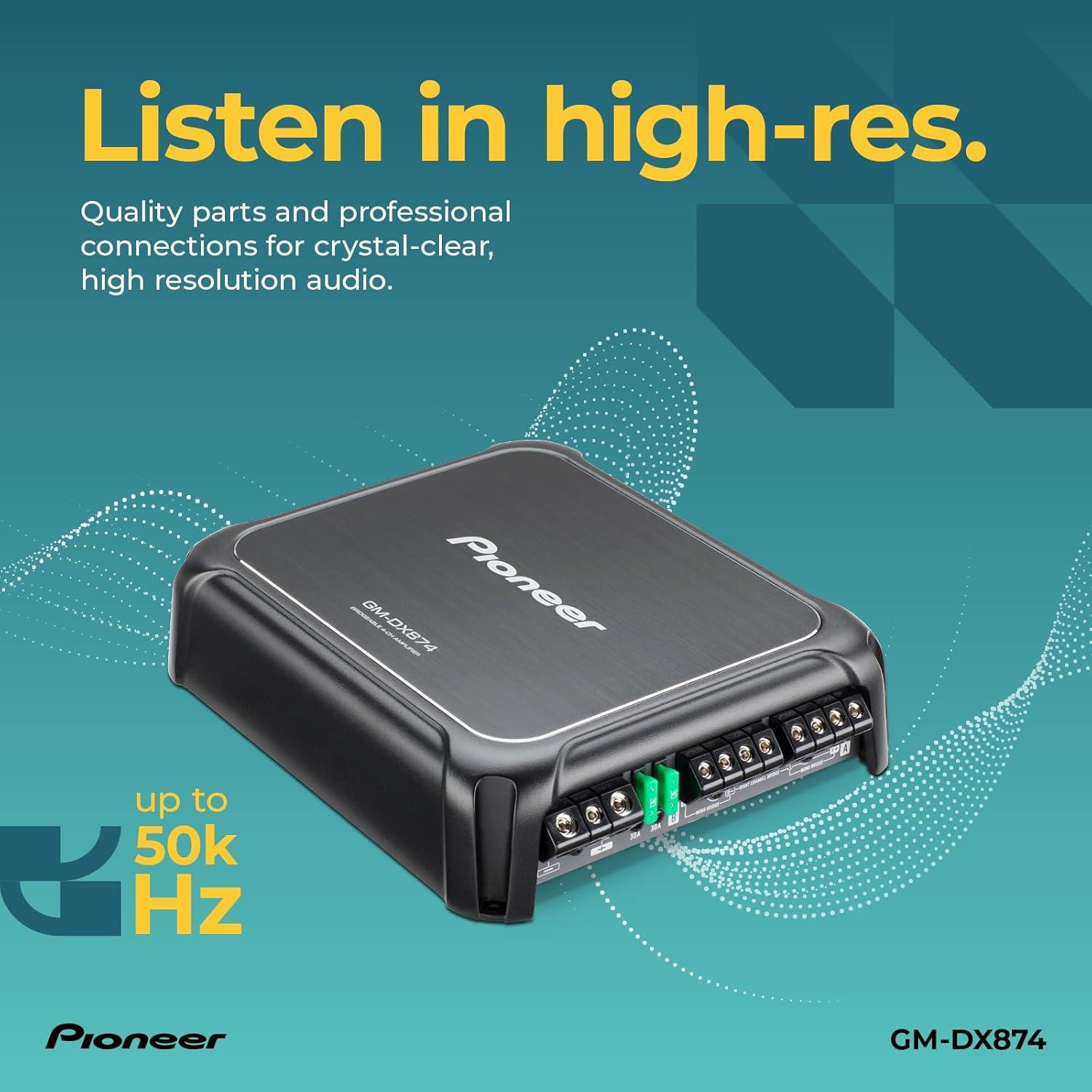 Amplificador Pioneer GM-DX874 1200W 4 Canales Compacto