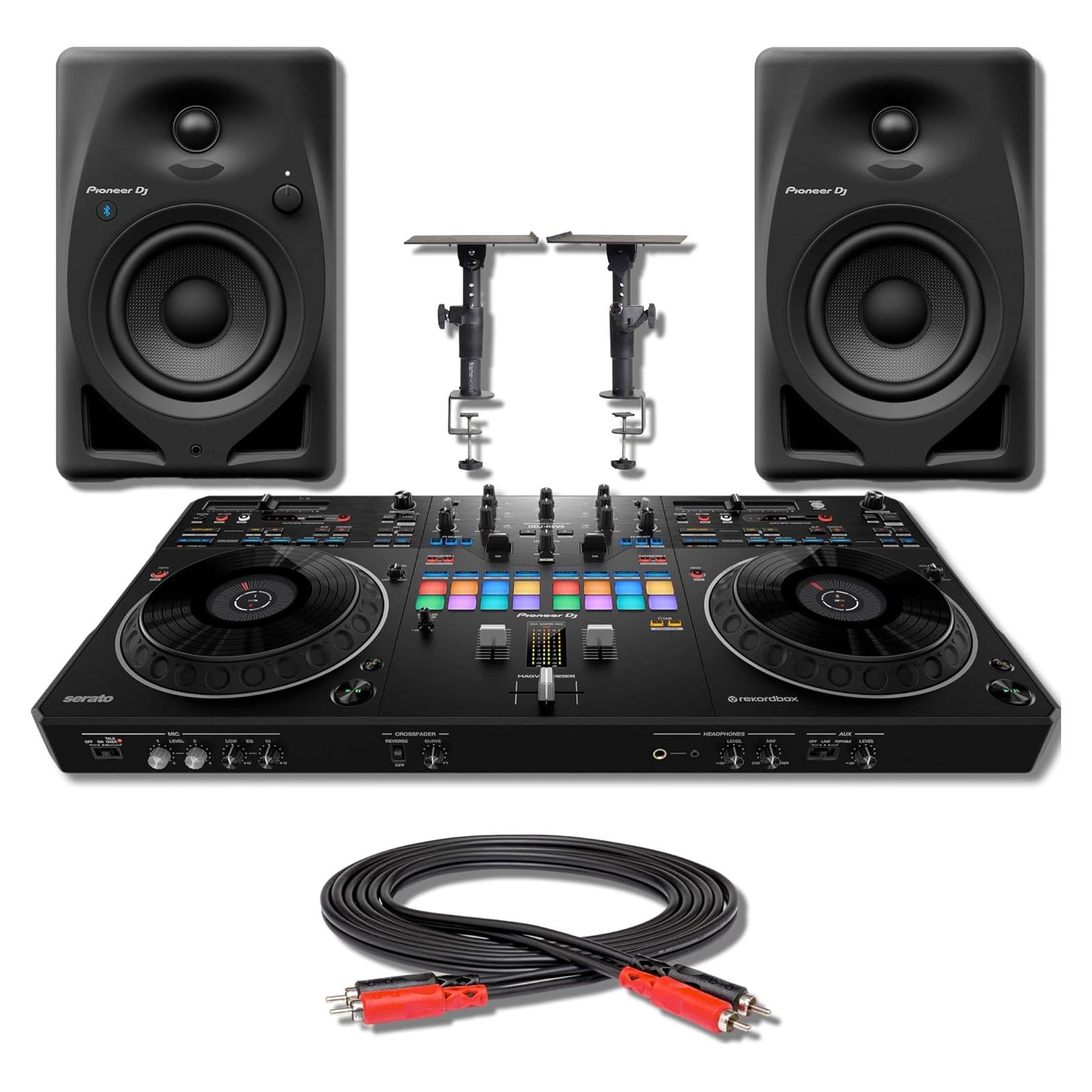 Controlador DJ Pioneer DDJ-REV5 con Monitores DM-40D-BT