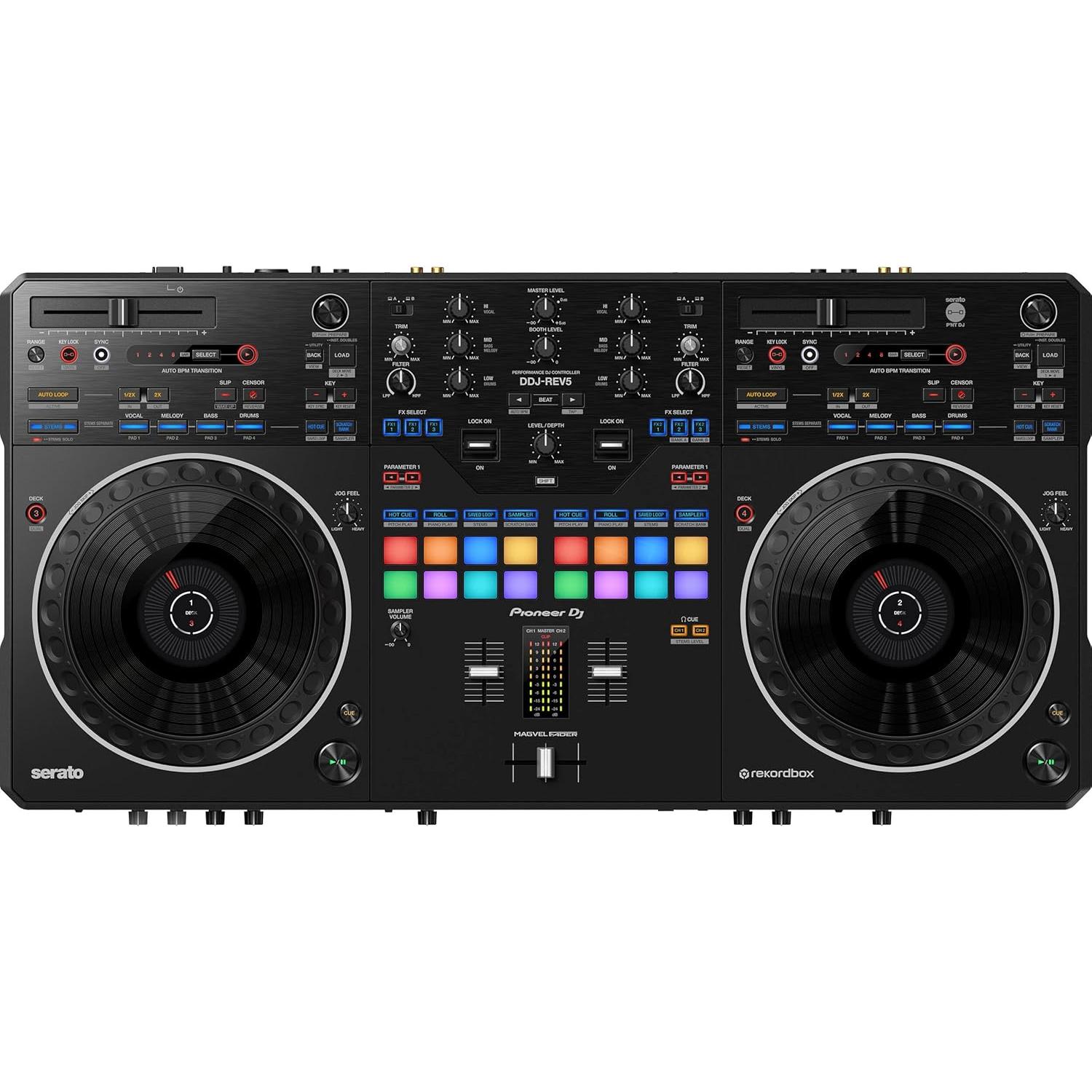 Controlador DJ Pioneer DDJ-REV5 con Monitores DM-40D-BT
