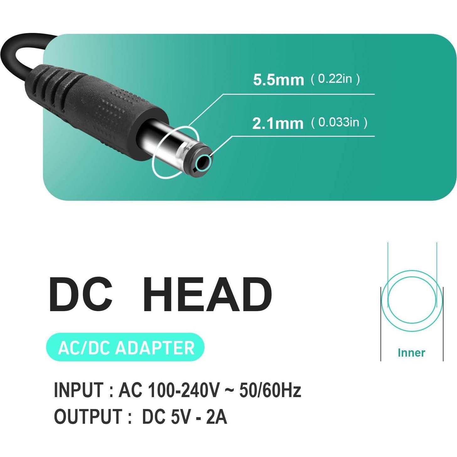 Cargador 5V 1A YDRANT para Tocadiscos VSC-550BT