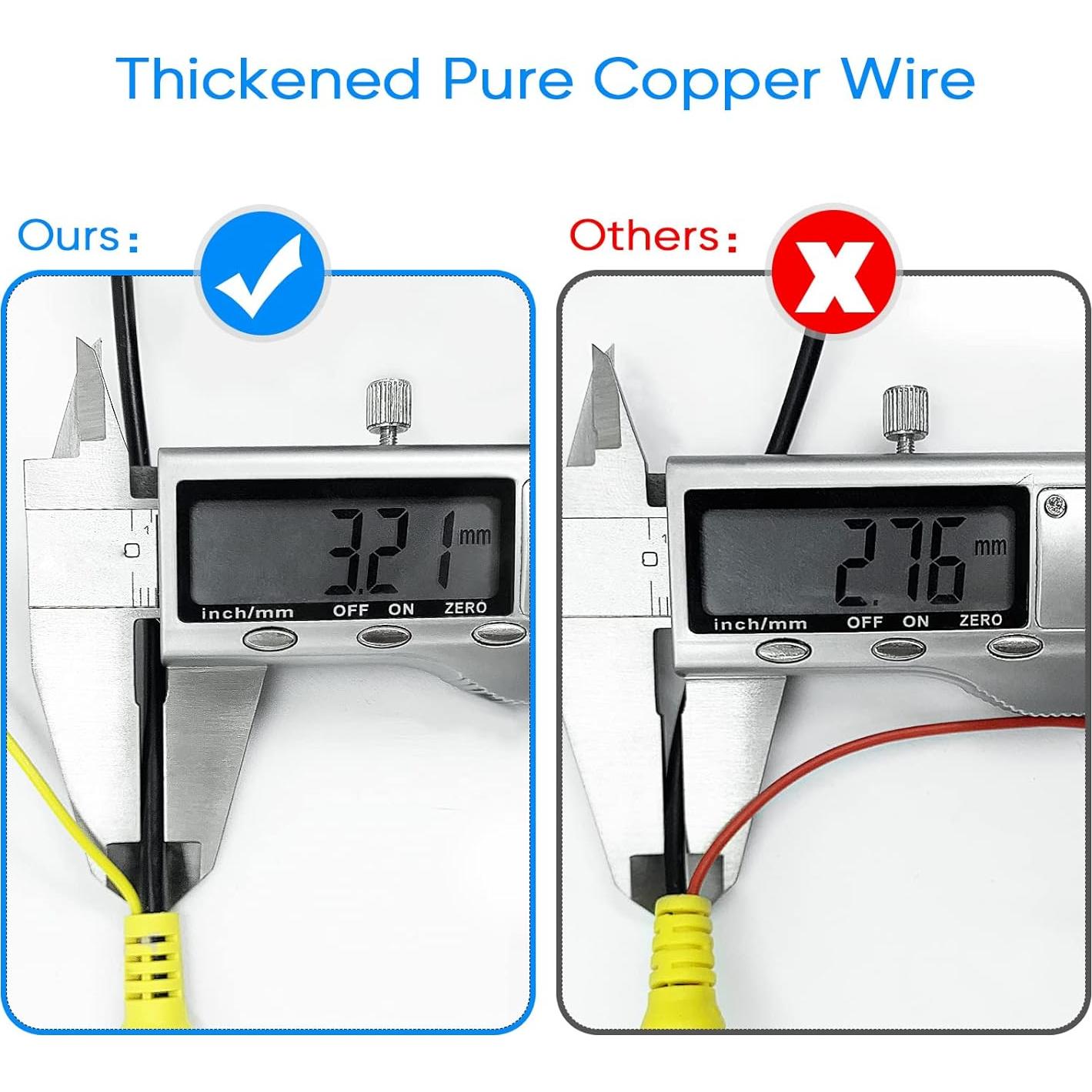Cable de Altavoz RCA Grueso 18AWG Pixelman 6ft 2 Pcs