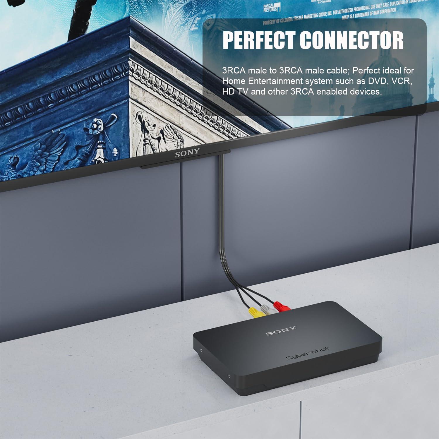 Cable RCA PANPEO 3RCA Macho a Macho 1.52m Audio Video