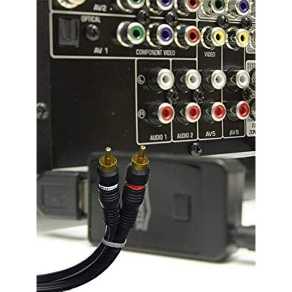 Cable de Audio iMBAPrice 2 RCA Macho a 2 RCA Macho 91 cm