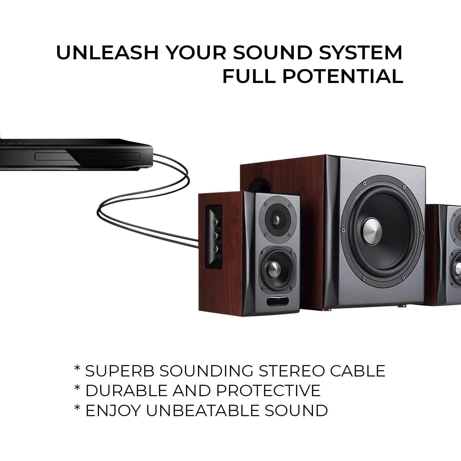 Cable de Audio iMBAPrice 2 RCA Macho a 2 RCA Macho 91 cm