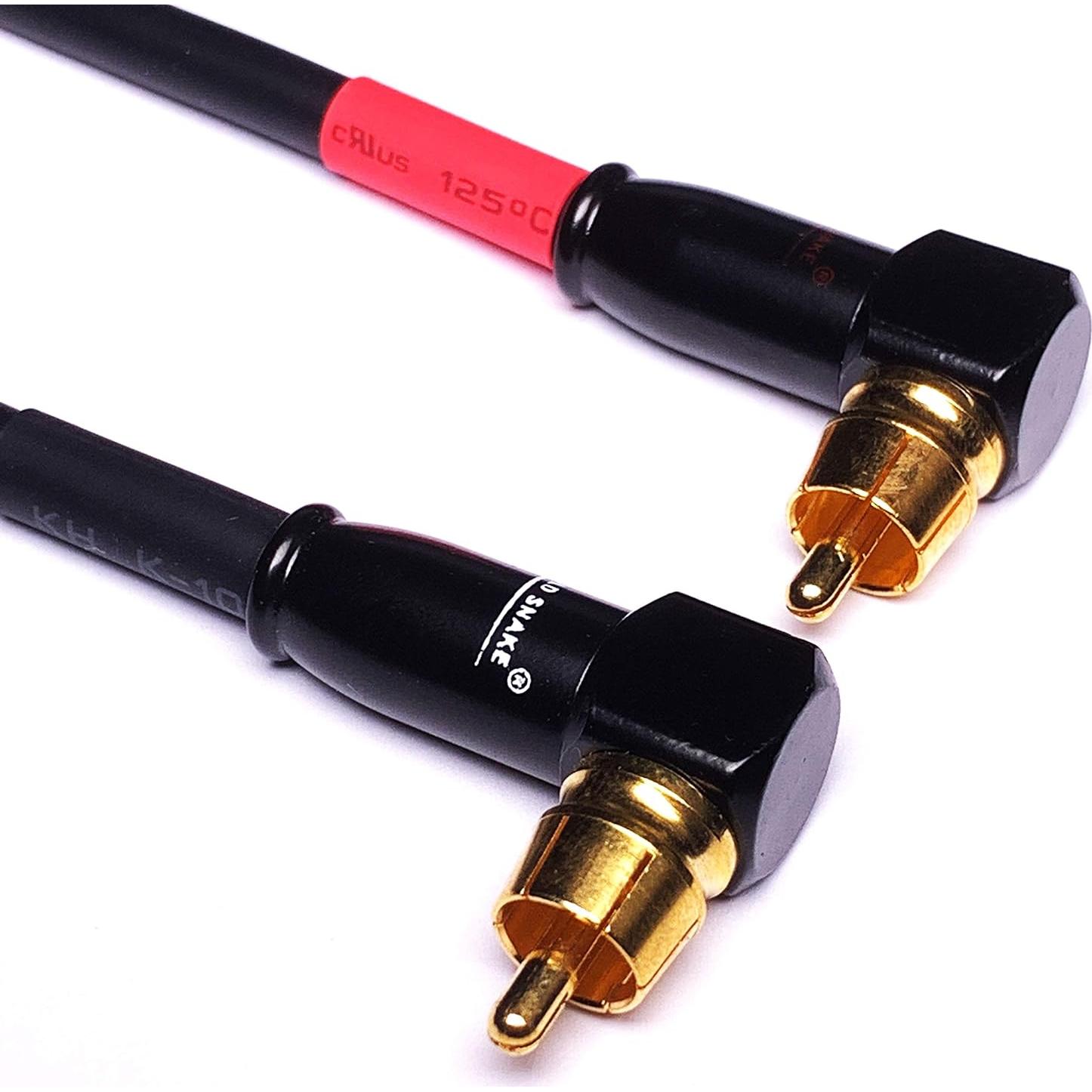 Cable RCA Macho a Macho en Ángulo Recto CESS 15.24 cm - Paquete de 2