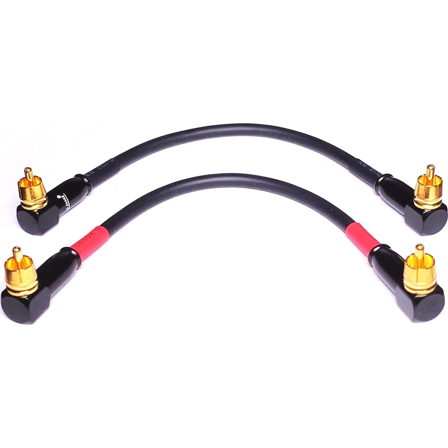 Cable RCA Macho a Macho en Ángulo Recto CESS 15.24 cm - Paquete de 2