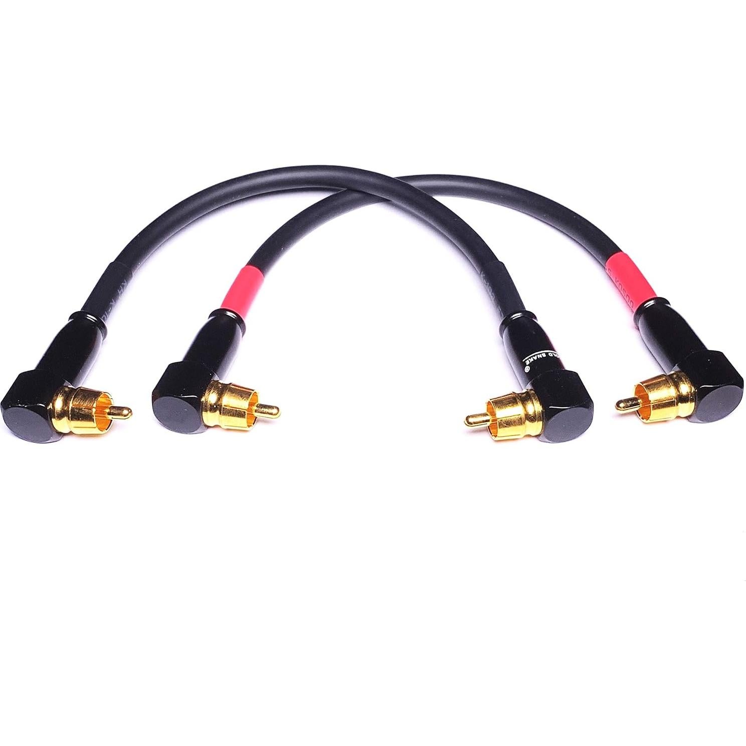 Cable RCA Macho a Macho en Ángulo Recto CESS 15.24 cm - Paquete de 2