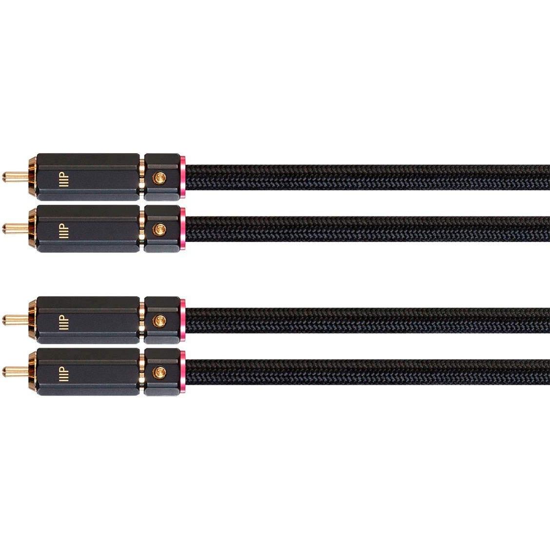 Cable de audio estéreo RCA 2x2 Monoprice 1.83m chapado oro