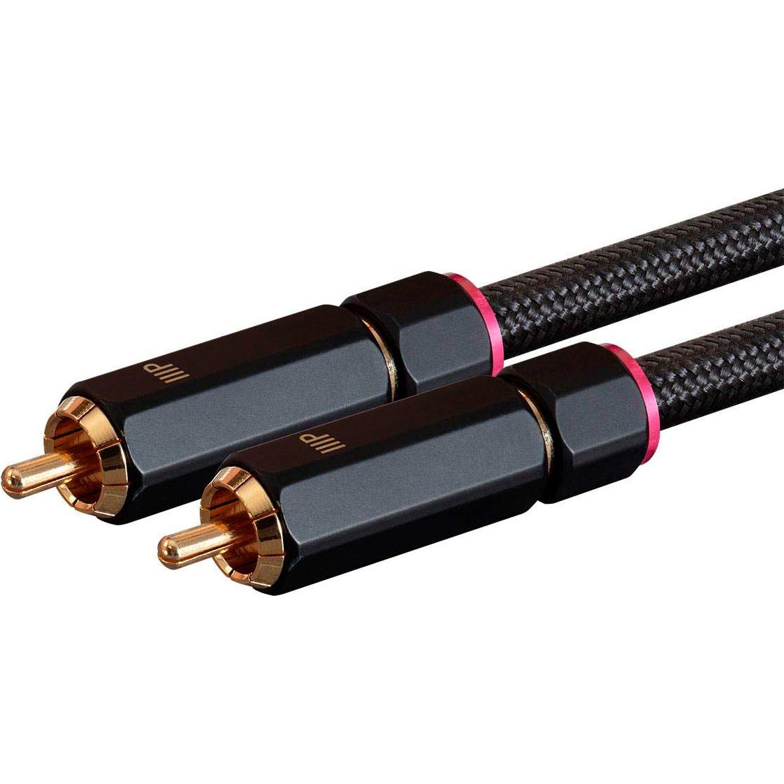 Cable de audio estéreo RCA 2x2 Monoprice 1.83m chapado oro