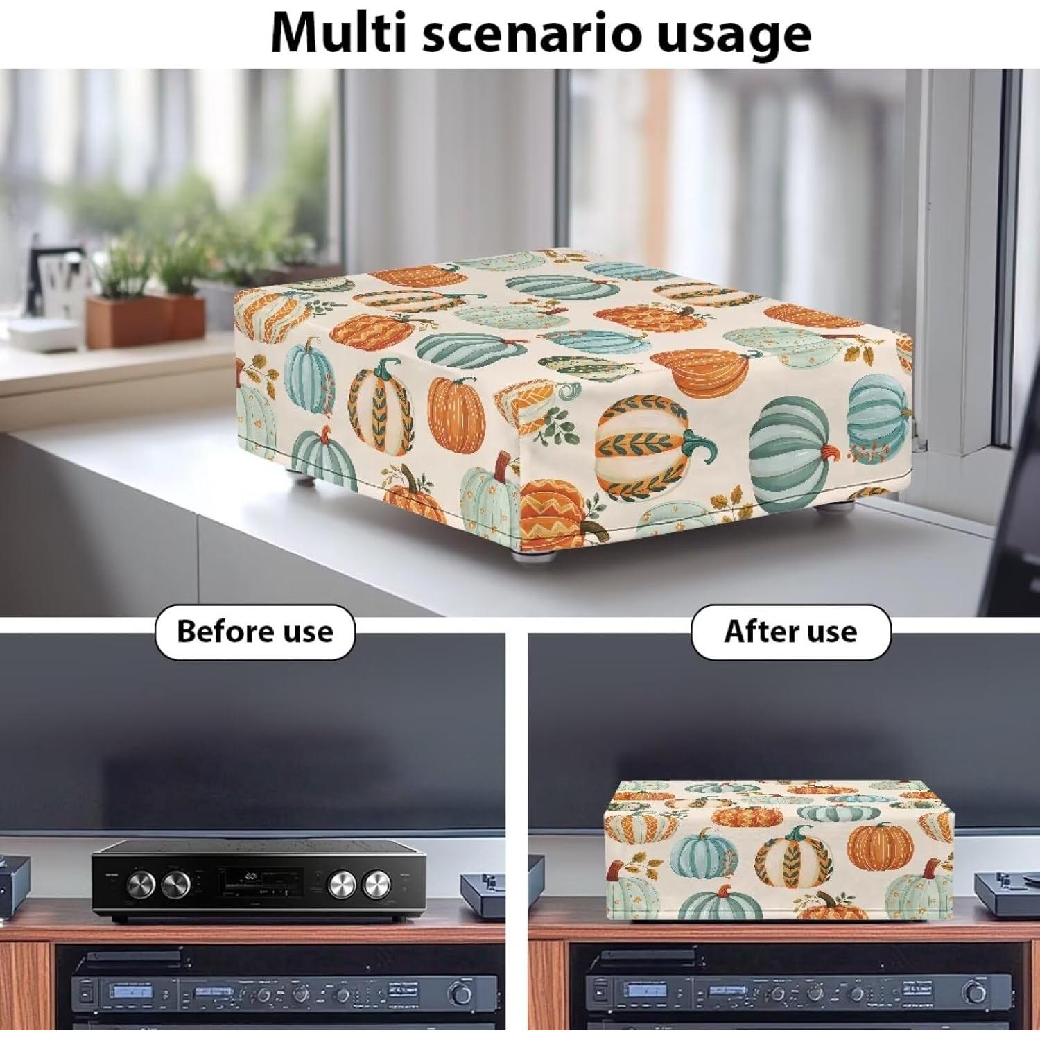 Cubierta de Polvo para Tocadiscos Uorisanigo Patrón Calabaza