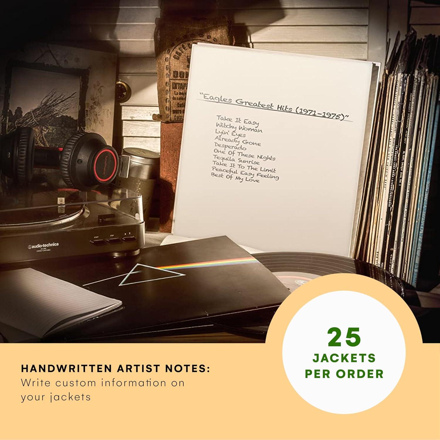 Fundas para Vinilo 12" TunePhonik - Paquete de 25 Blancas