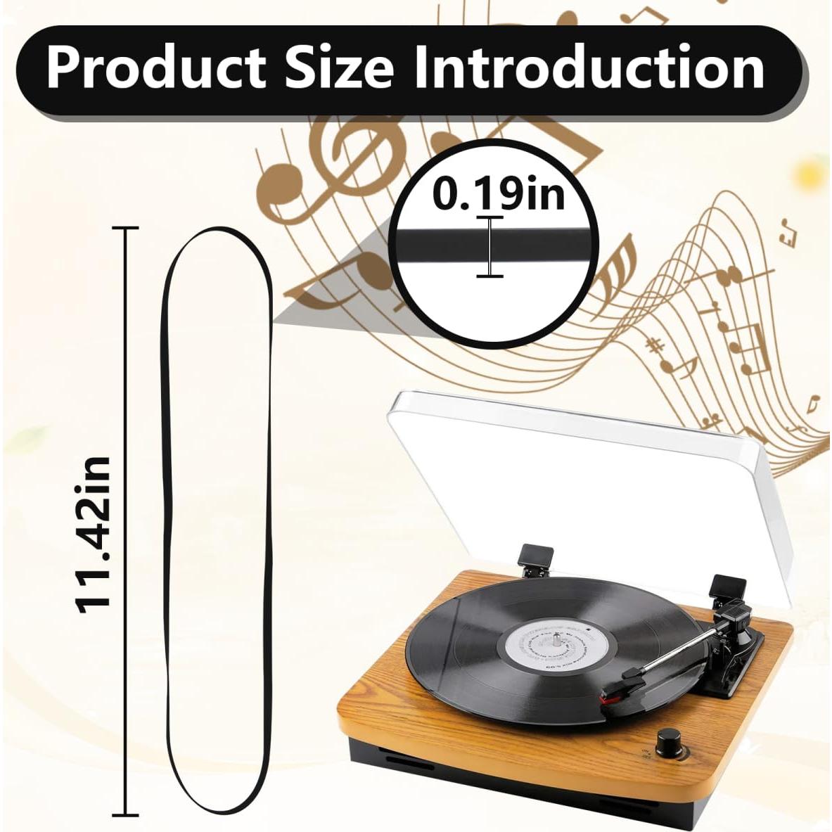 Correa de Reemplazo para Tocadiscos Audio-Technica AT-PL50/AT-LP60 2Pcs