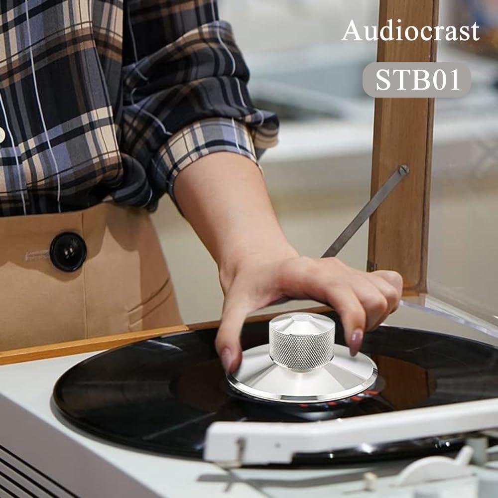 Peso de Disco Audiocrast STB01 Acero Inoxidable 390g Plata