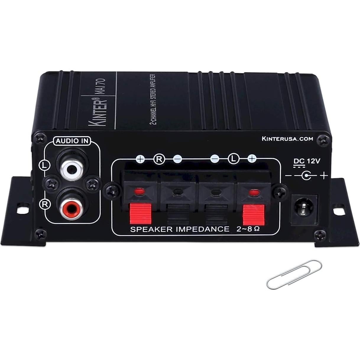 Amplificador Kinter MA170 12V 2 Canales 36W Audio Digital