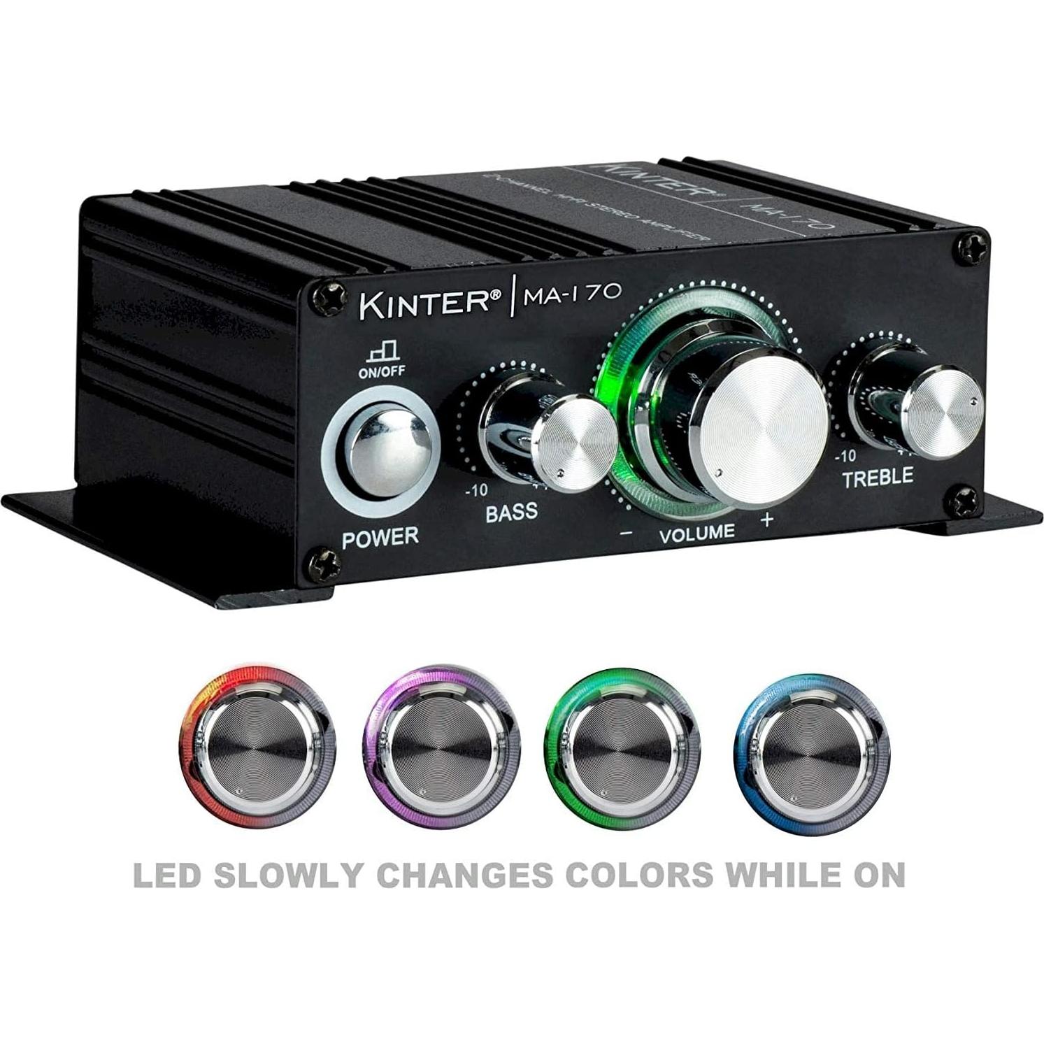 Amplificador Kinter MA170 12V 2 Canales 36W Audio Digital