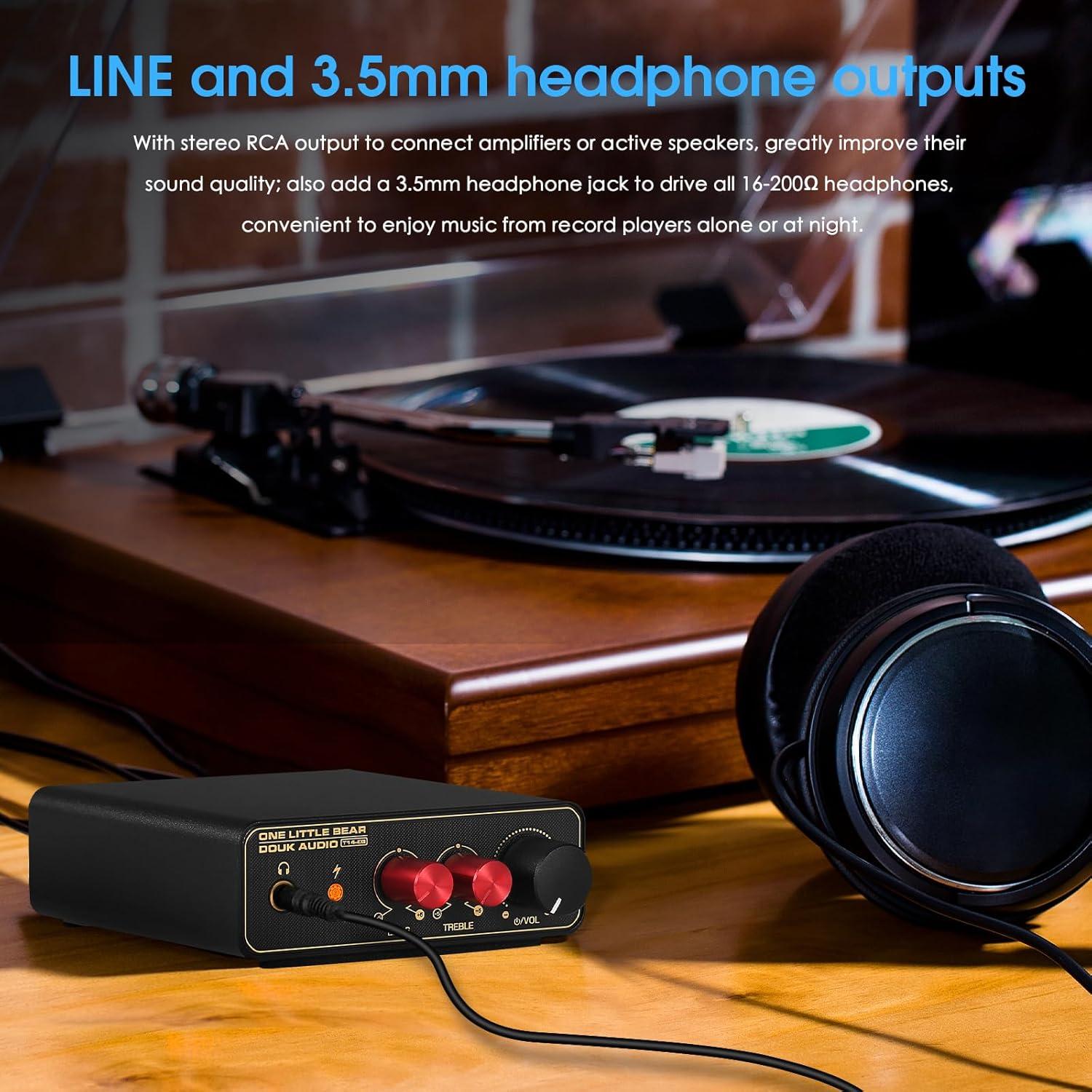 Preamplificador Phono MM/MC Little Bear T14-EQ con Control de Tono