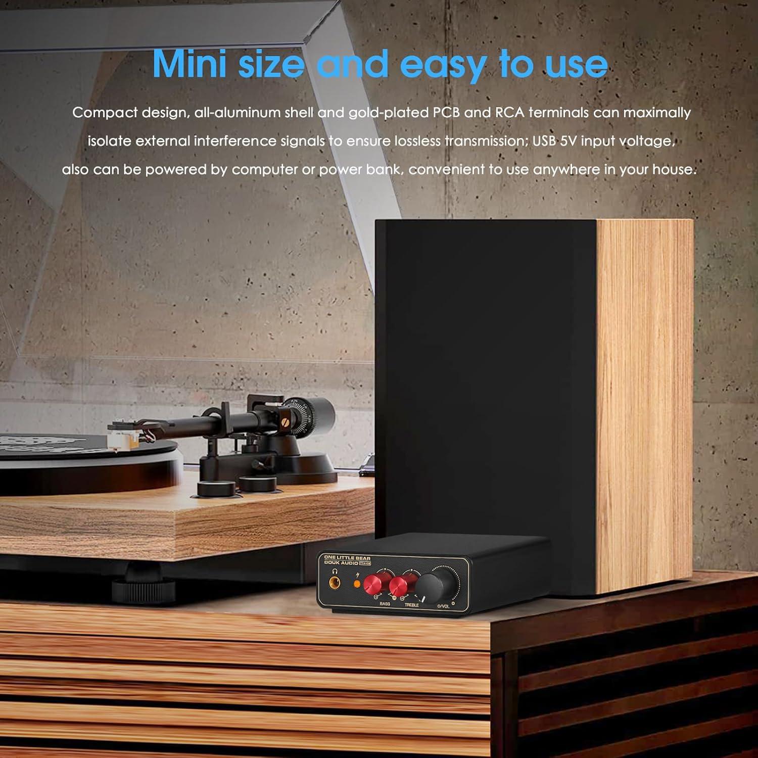 Preamplificador Phono MM/MC Little Bear T14-EQ con Control de Tono