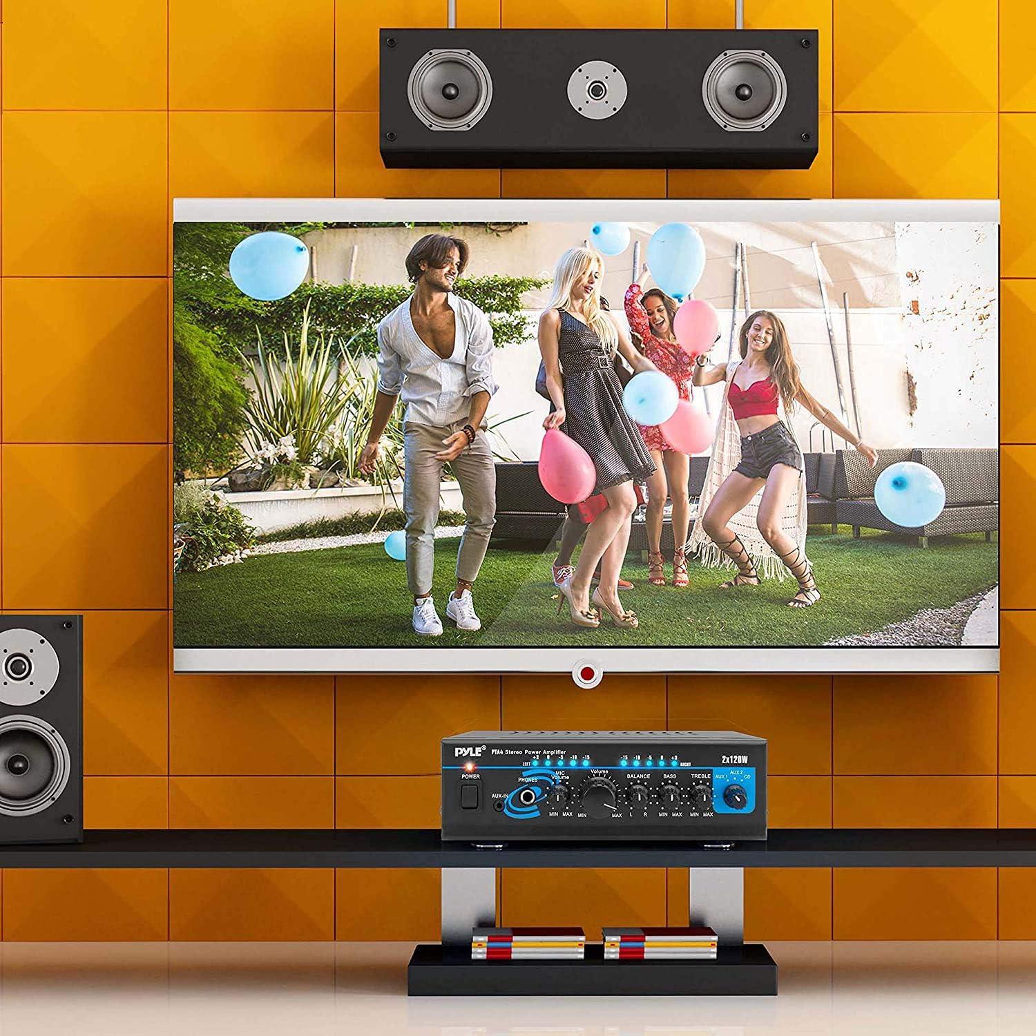Amplificador de Potencia Estéreo Pyle PTA4 2x120W Bluetooth