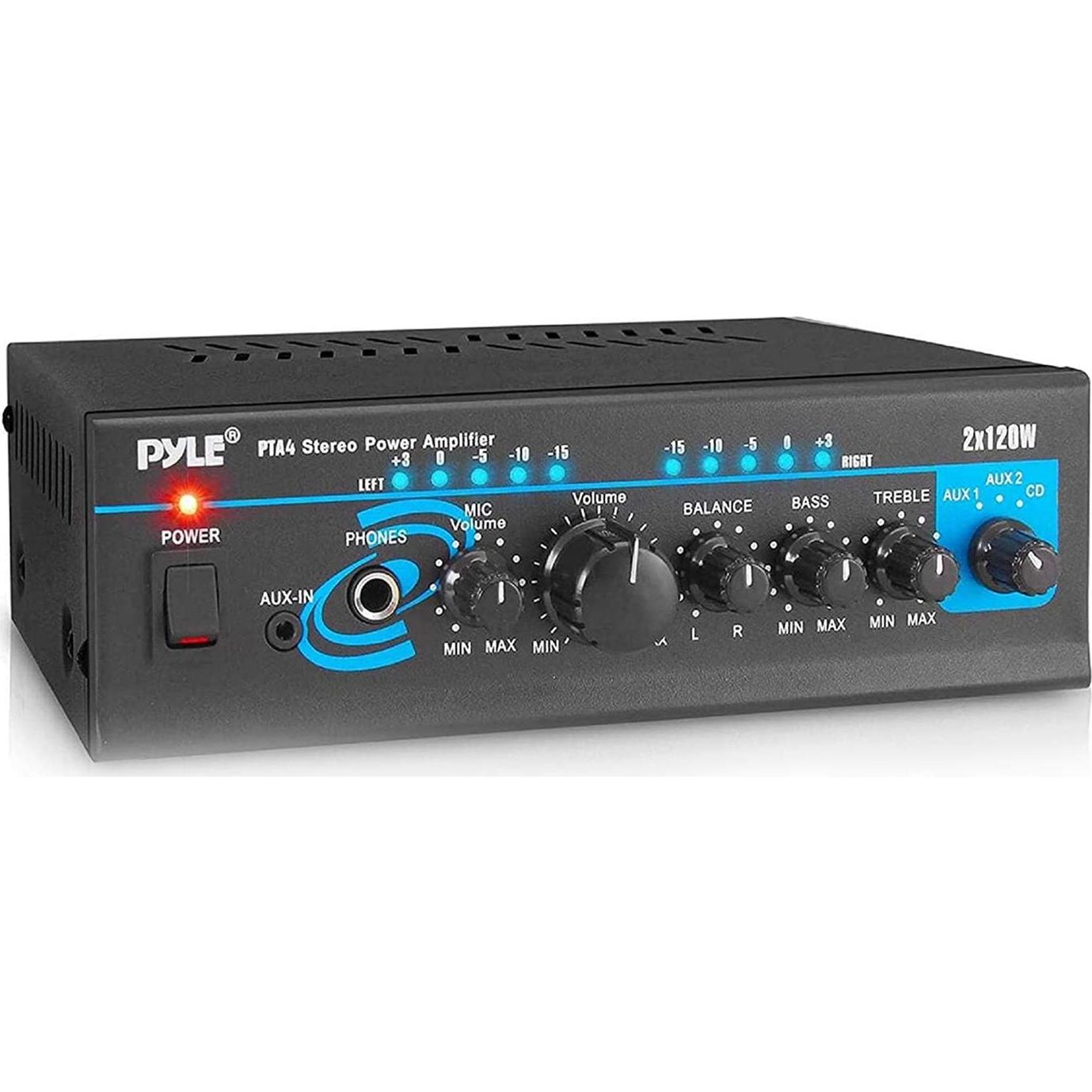 Amplificador de Potencia Estéreo Pyle PTA4 2x120W Bluetooth