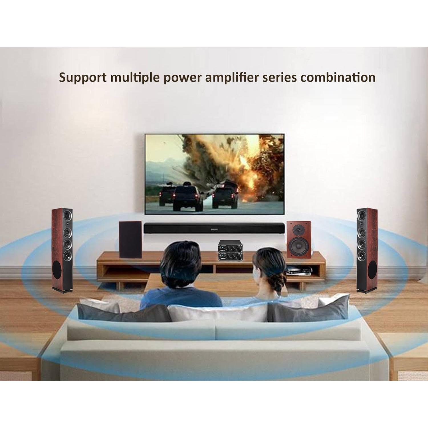 Amplificador de Potencia Saiyin PA300H 80W x 2 Bluetooth Hi-Fi